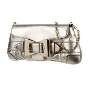 Gucci queen bow leather clutch shoulder bag